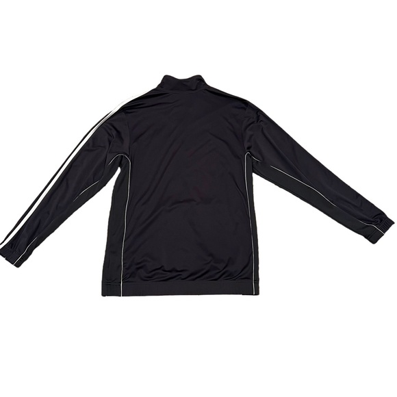 NWOT MENS ADIDAS BLACK/WHITE FULL ZIPPER TRICOT JACKET SIZE MEDIUM - Picture 3 of 5